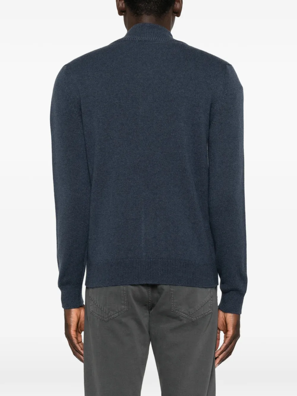 Brioni Vest met hoge hals en knopen Blauw