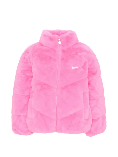 Nike Kids faux-fur padded jacket