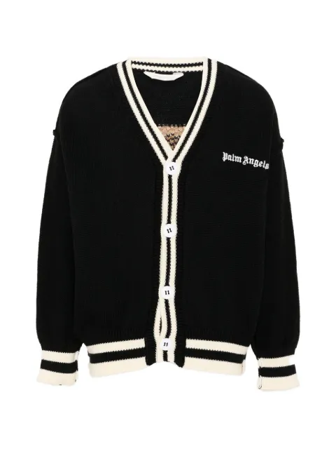 Palm Angels Kids cárdigan con logo bordado y motivo Bear
