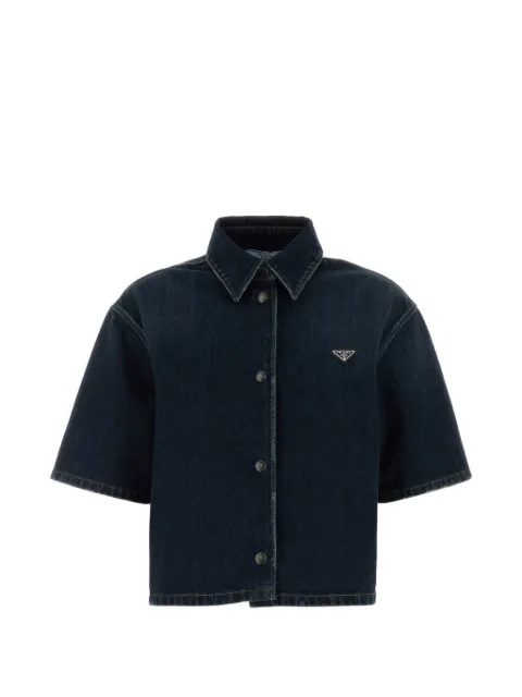 Prada short-sleeved denim shirt