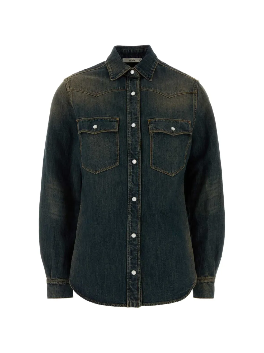 FENDI blue washed denim shirt