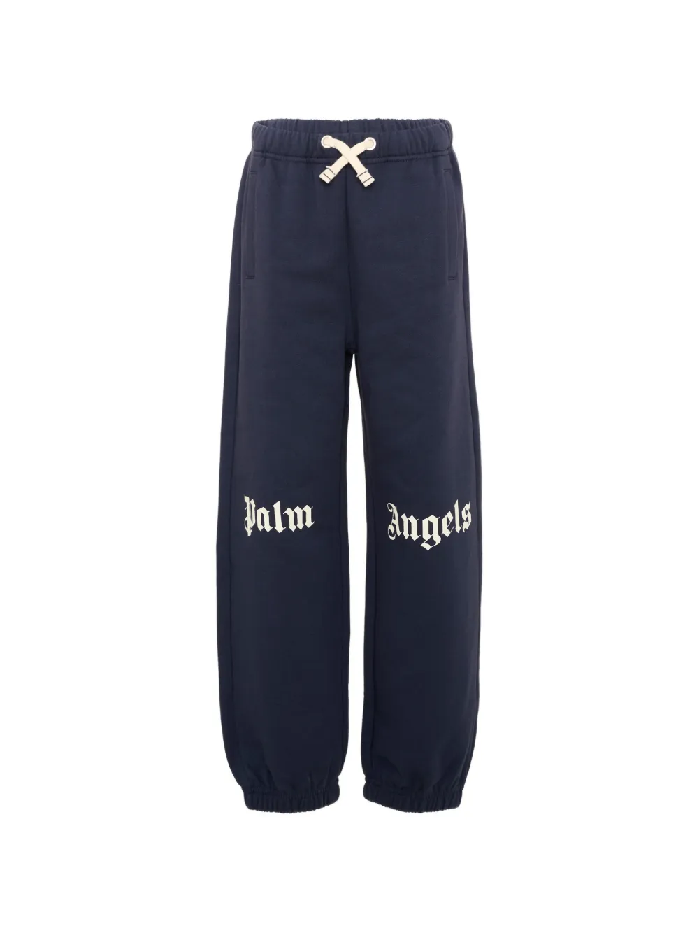 Palm Angels Kids logo-print drawstring-waist track pants - Blu