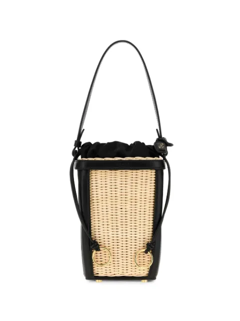 Alaïa bucket small bag in wicker