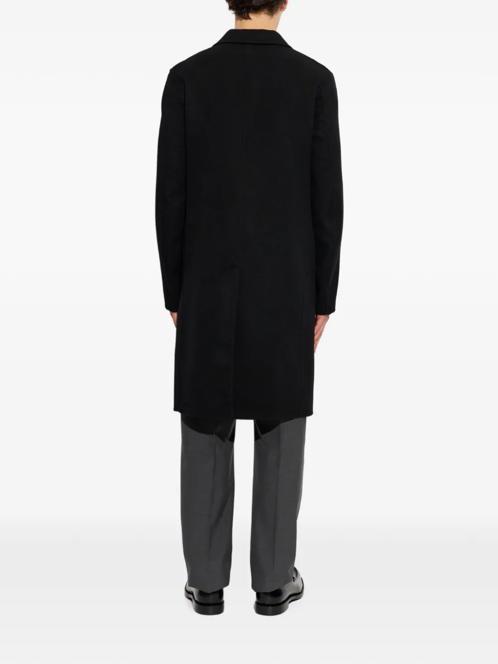 Jil Sander Jas met enkele rij knopen en gekerfde revers Zwart