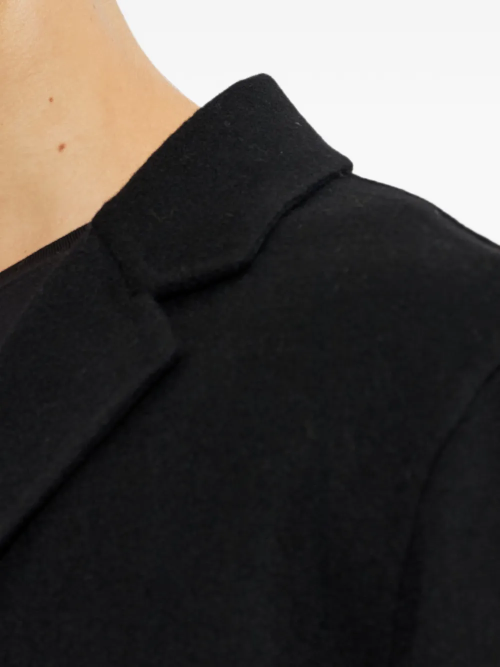 Jil Sander Jas met enkele rij knopen en gekerfde revers Zwart