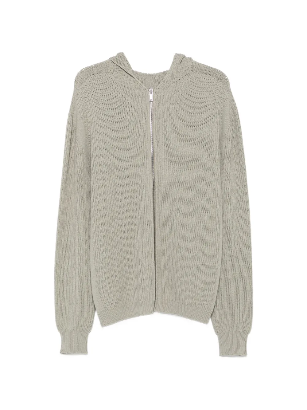 Rick Owens ribbed-knit zip-up cardigan - Grigio