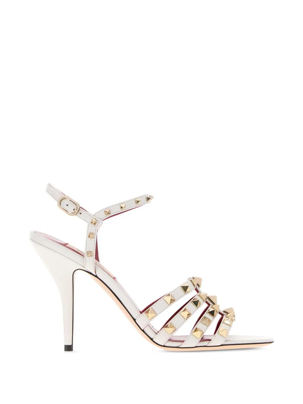 Valentino Garavani Rockstud leather sandals Wit