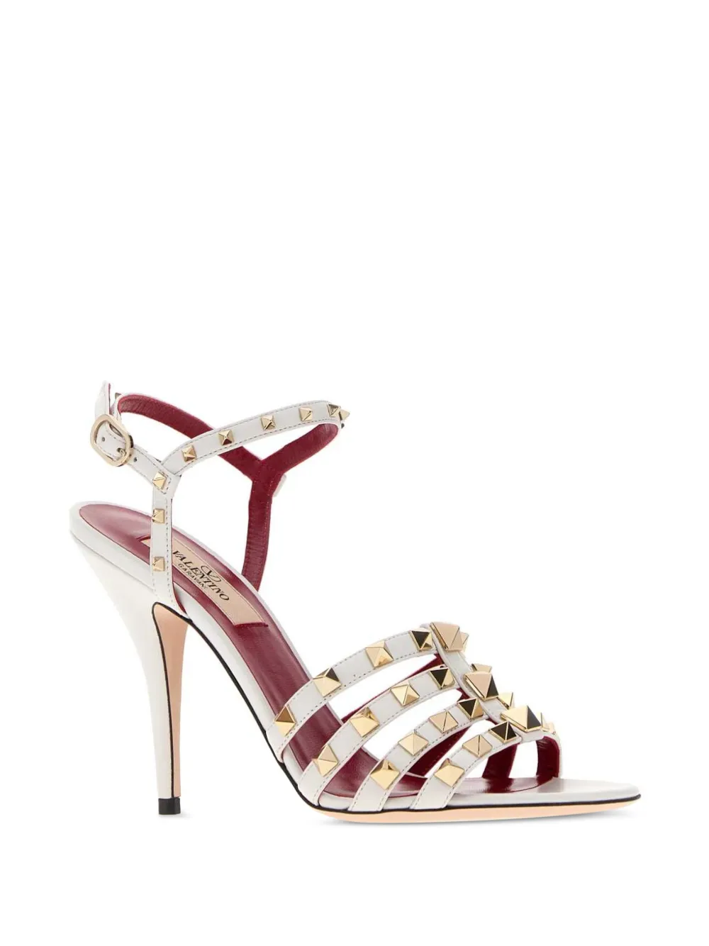 Valentino Garavani Rockstud leather sandals Wit