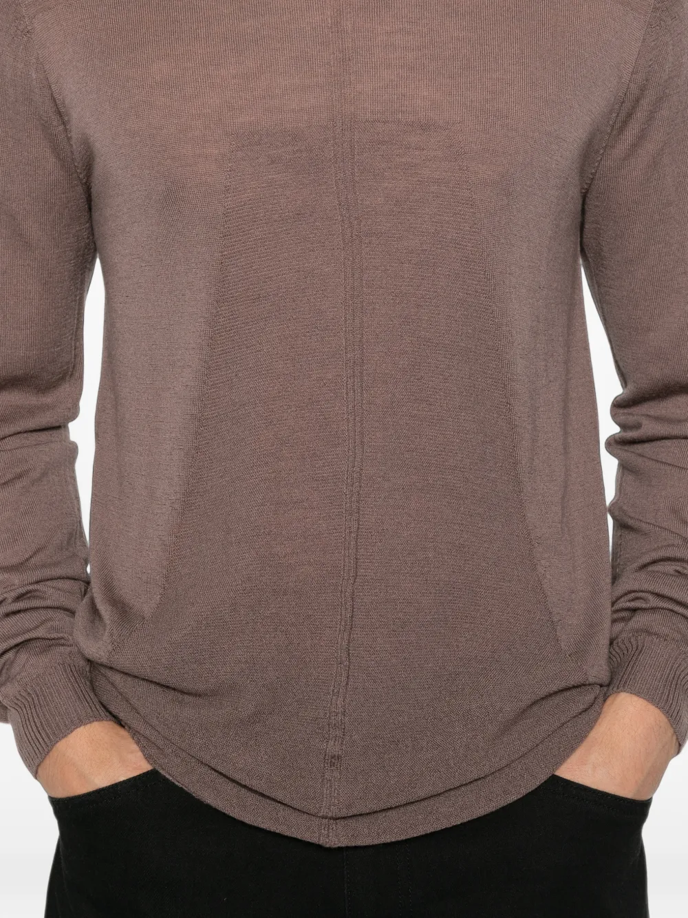 Rick Owens Trui met zichtbare naad Bruin