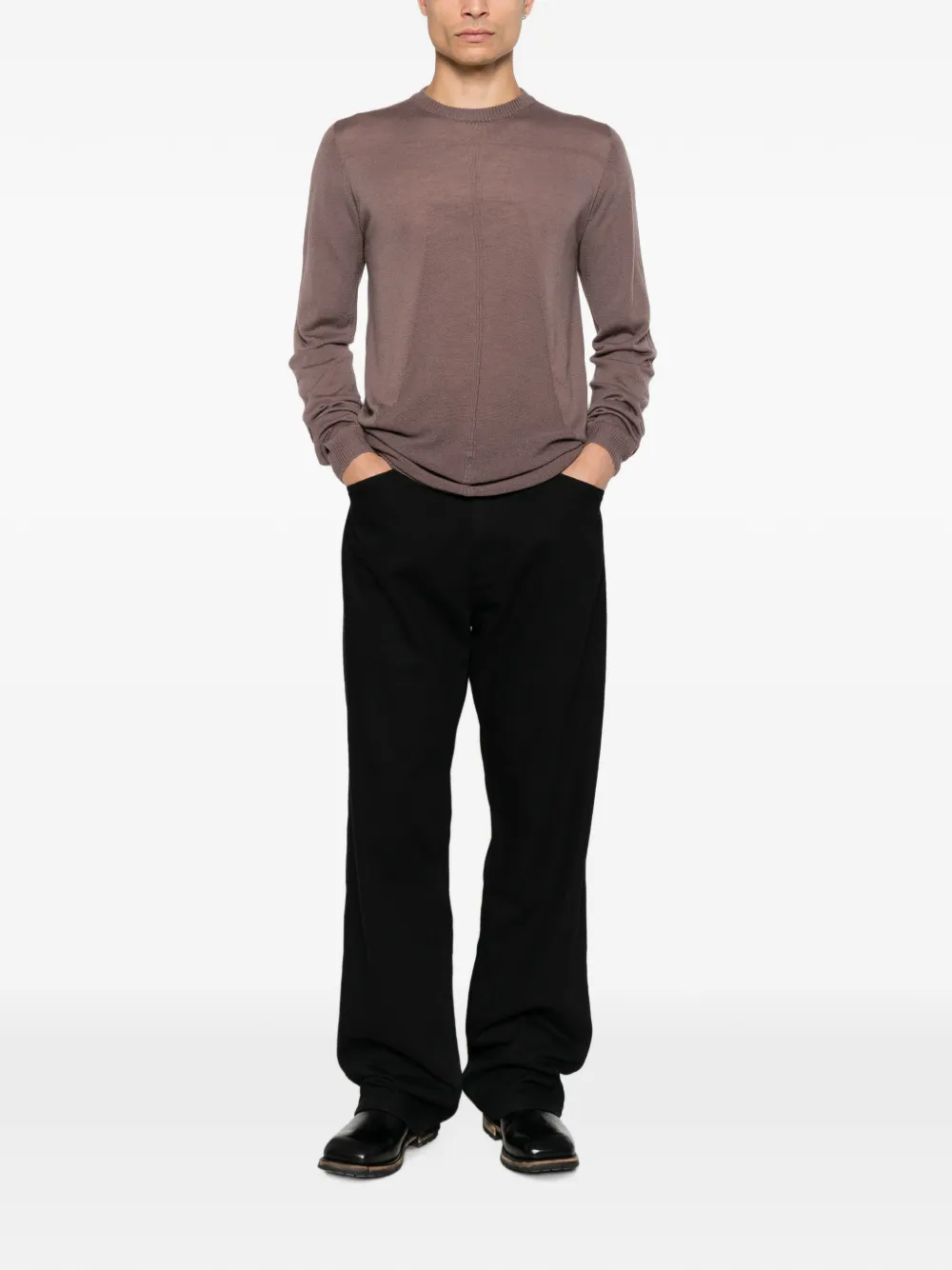 Rick Owens Trui met zichtbare naad Bruin