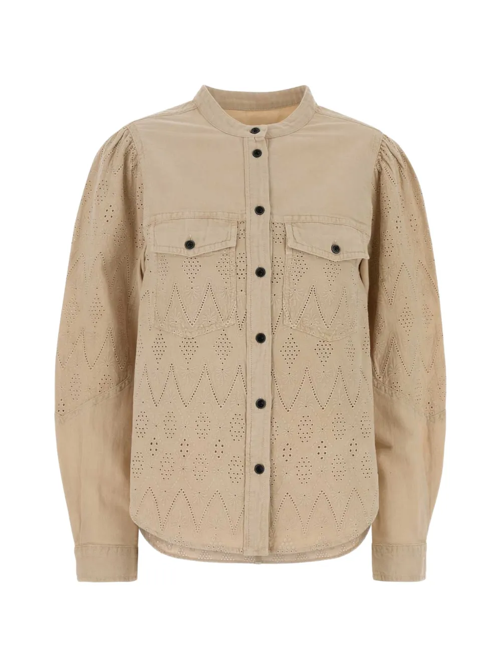 ISABEL MARANT Kaina embroidered washed-cotton shirt