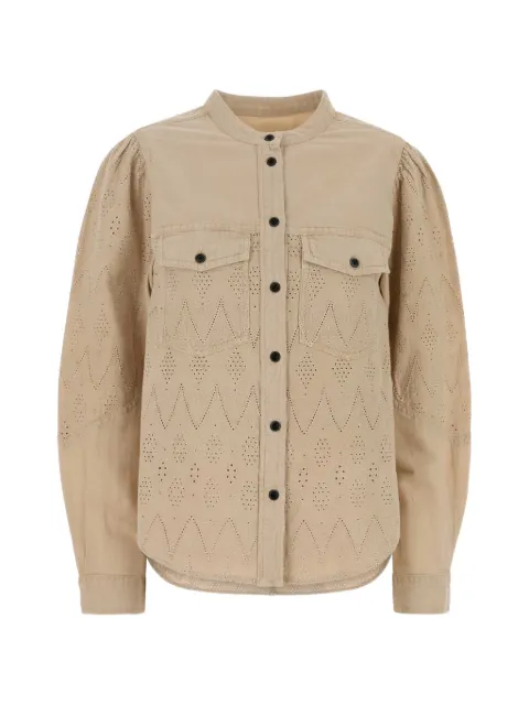 ISABEL MARANT Kaina embroidered washed-cotton shirt