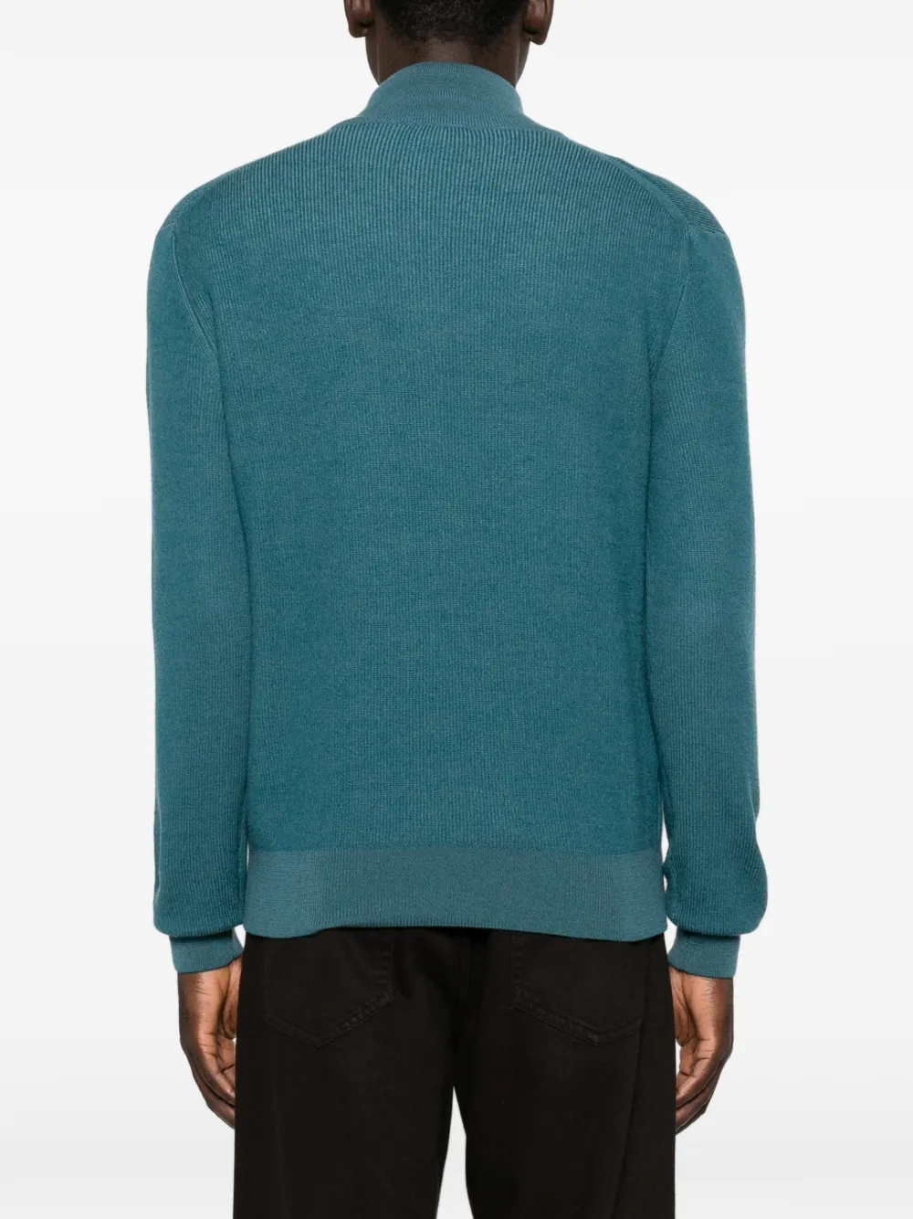 Brioni Trui met halve rits Blauw