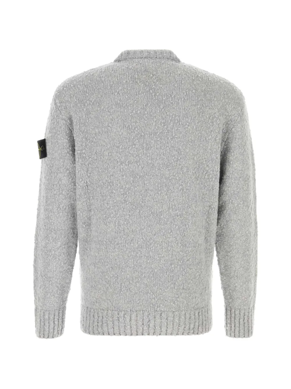 Stone Island Ruimvallende wollen trui met logo-patch Grijs