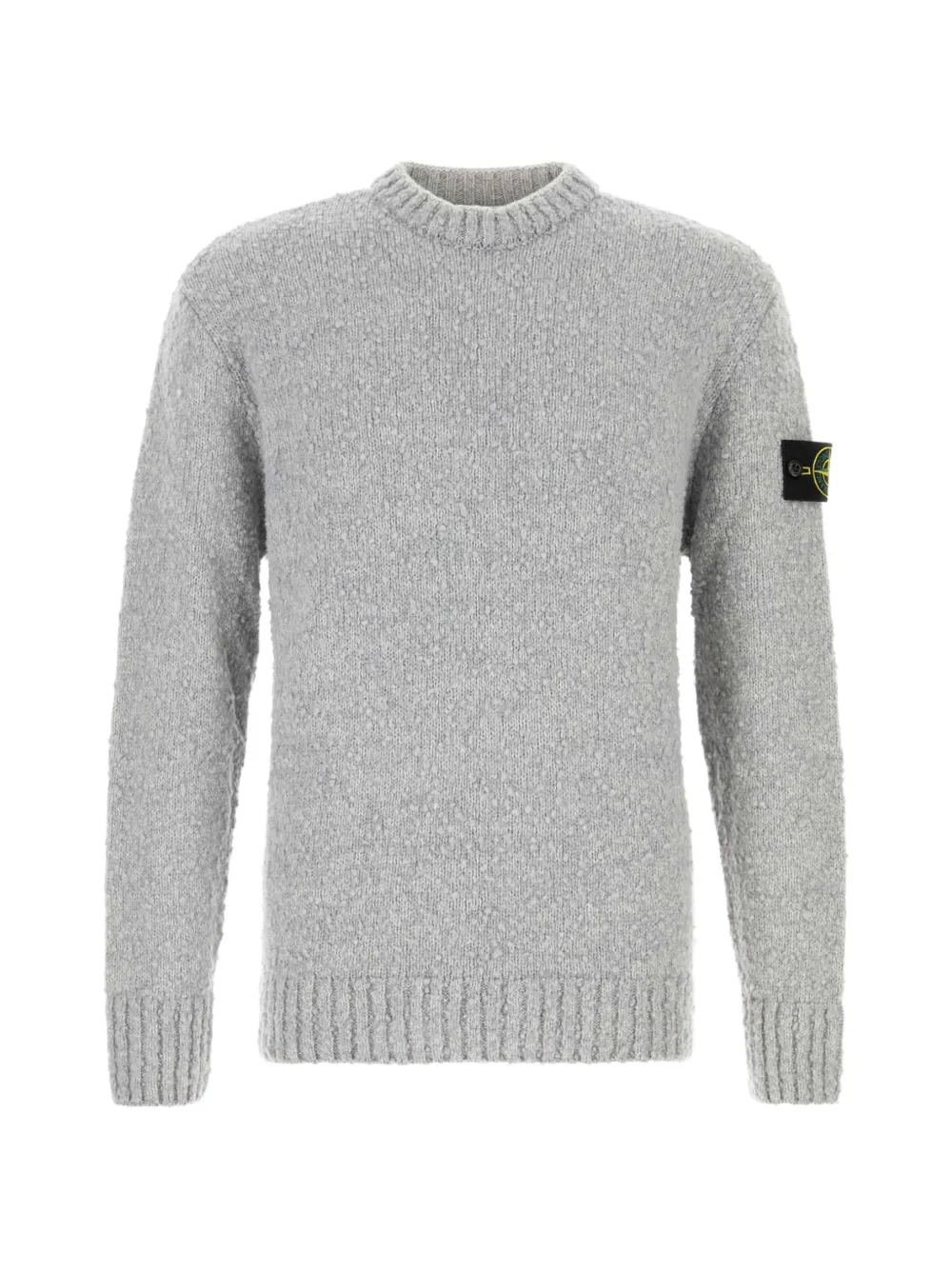 Stone Island logo-patch loose-fit wool sweater