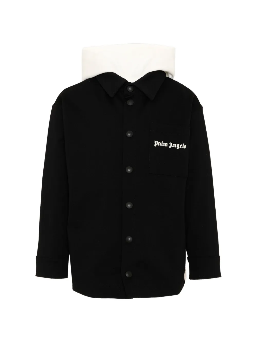 Palm Angels Kids logo-print hooded jacket - Schwarz