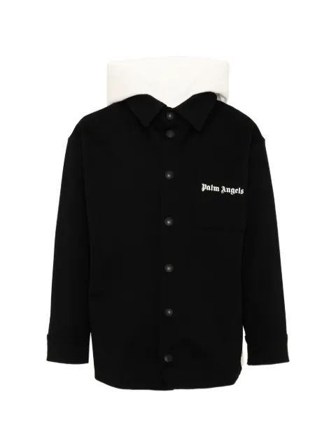 Palm Angels Kids logo-print hooded jacket