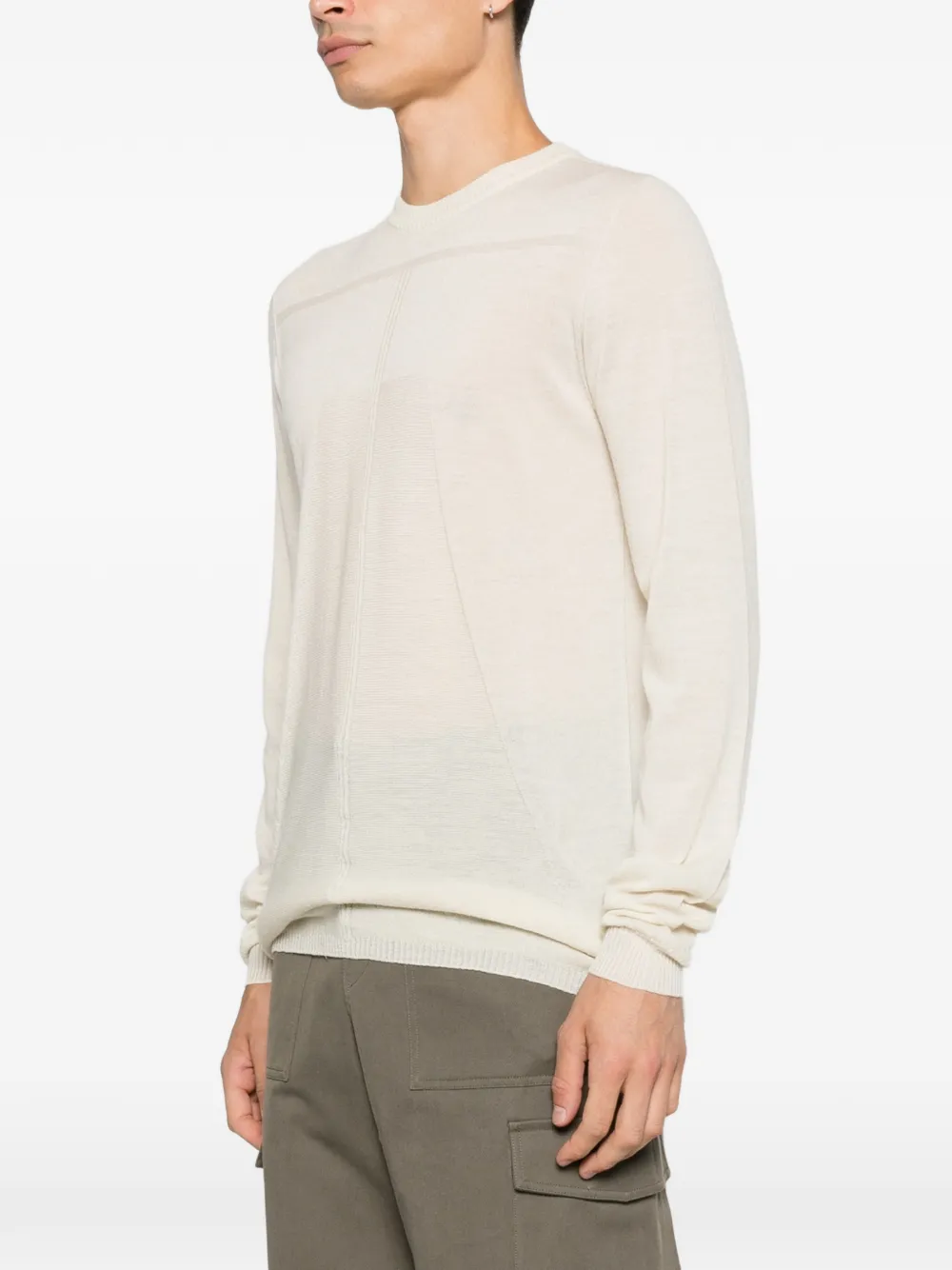 Rick Owens fine-knit wool sweater Beige
