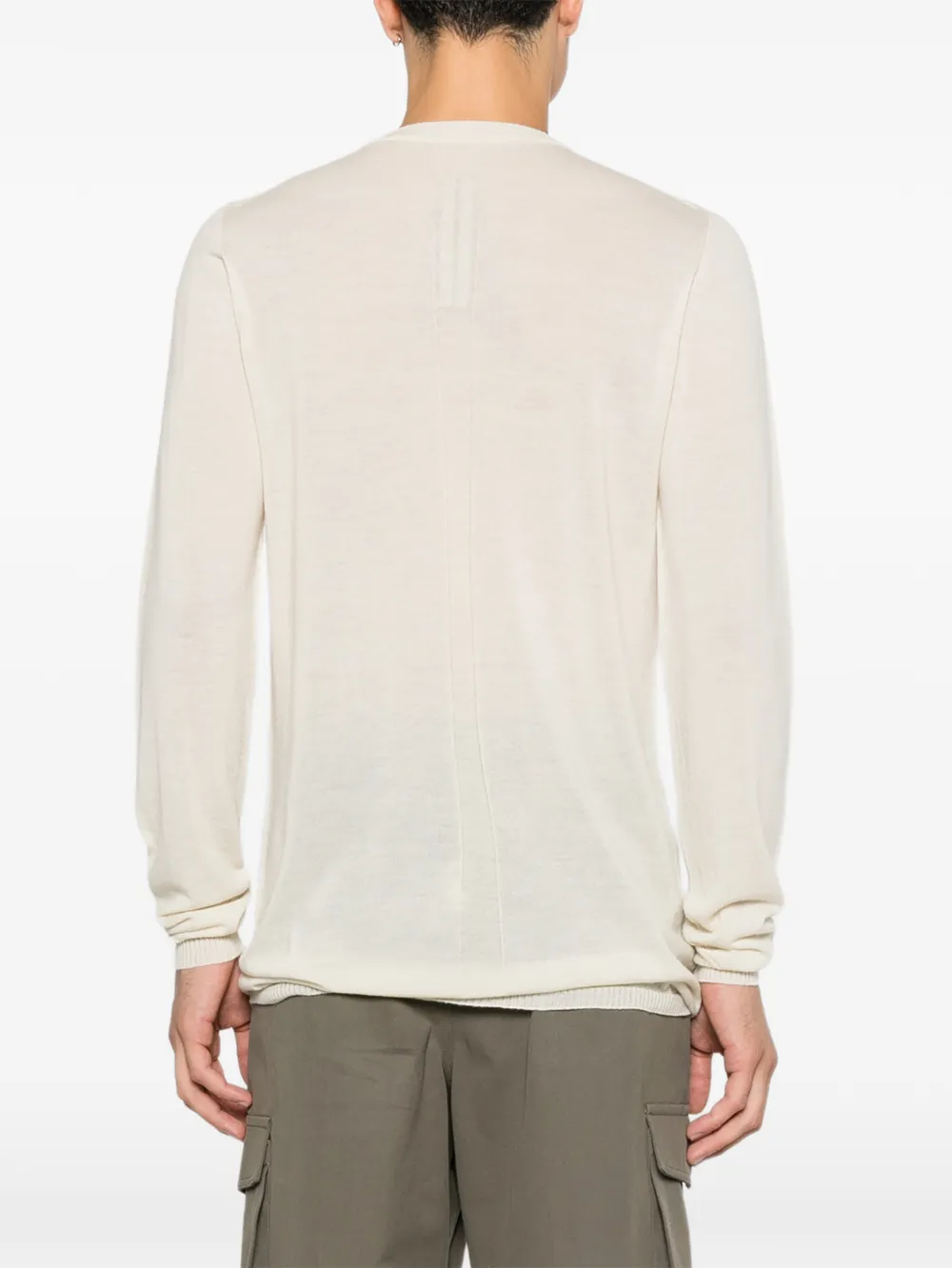 Rick Owens fine-knit wool sweater Beige