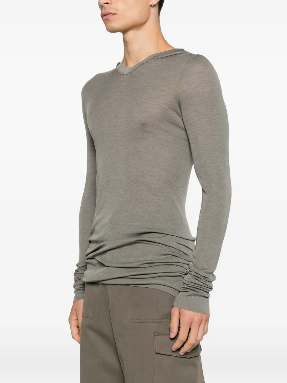 Rick Owens T-shirt met lange mouwen Grijs