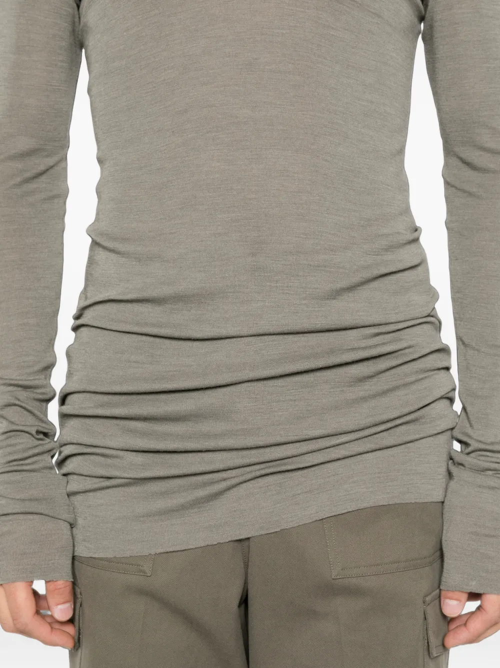 Rick Owens T-shirt met lange mouwen Grijs