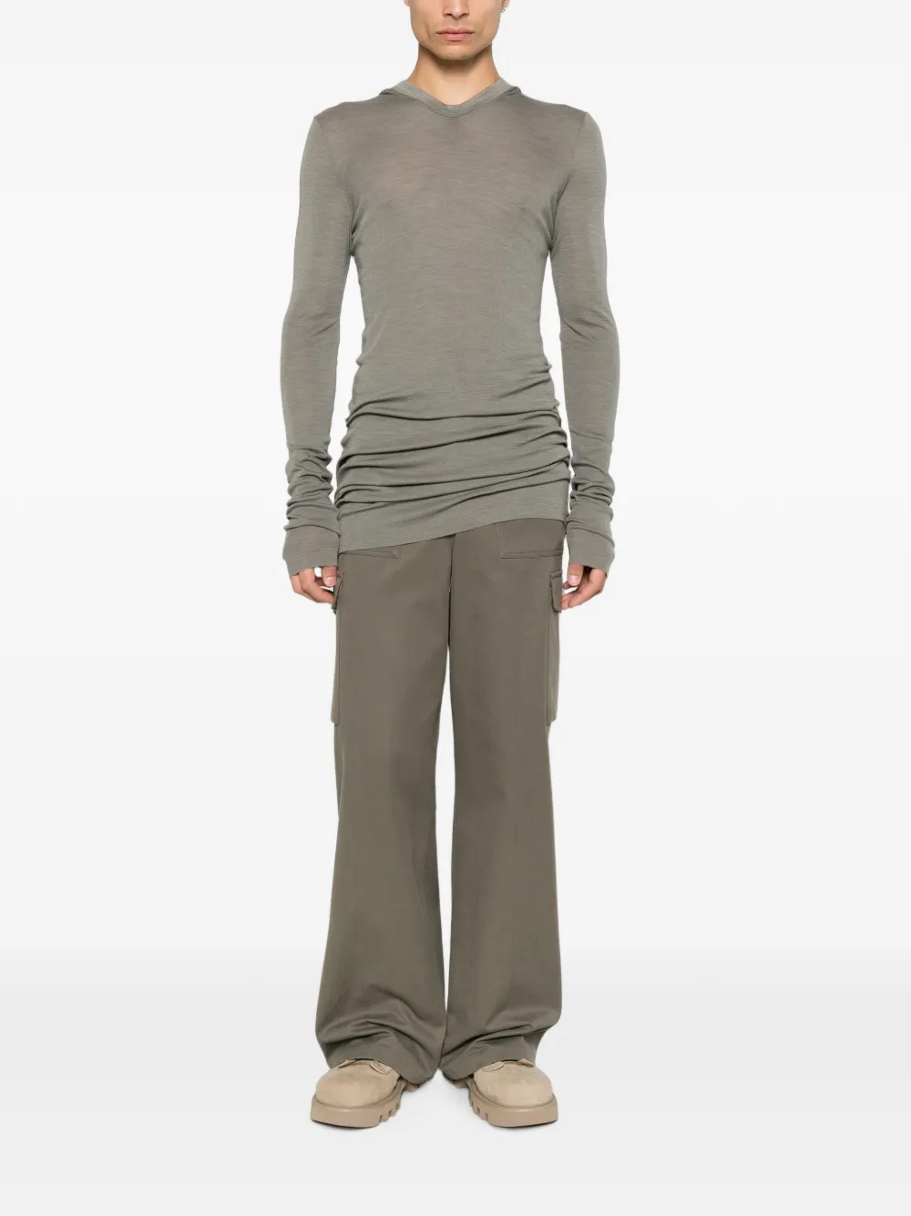 Rick Owens T-shirt met lange mouwen Grijs