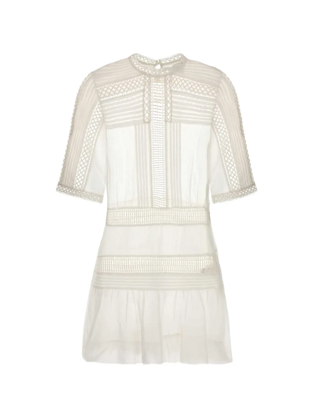 ISABEL MARANT Paige lace-panelled mini dress