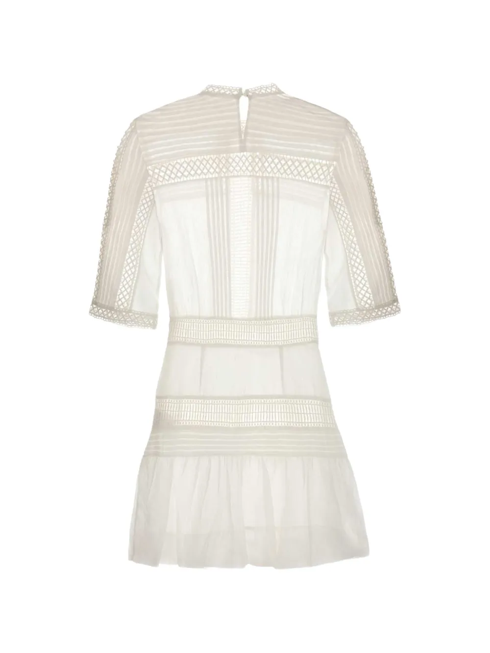 ISABEL MARANT Paige mini-jurk met kanten vlakken Wit