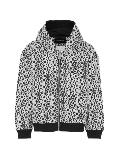 John Richmond Junior logo-print zip-up hoodie