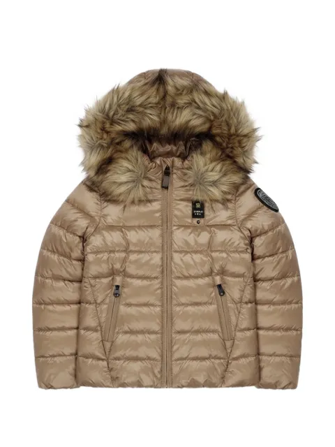 Blauer faux-fur trim quilted jacket