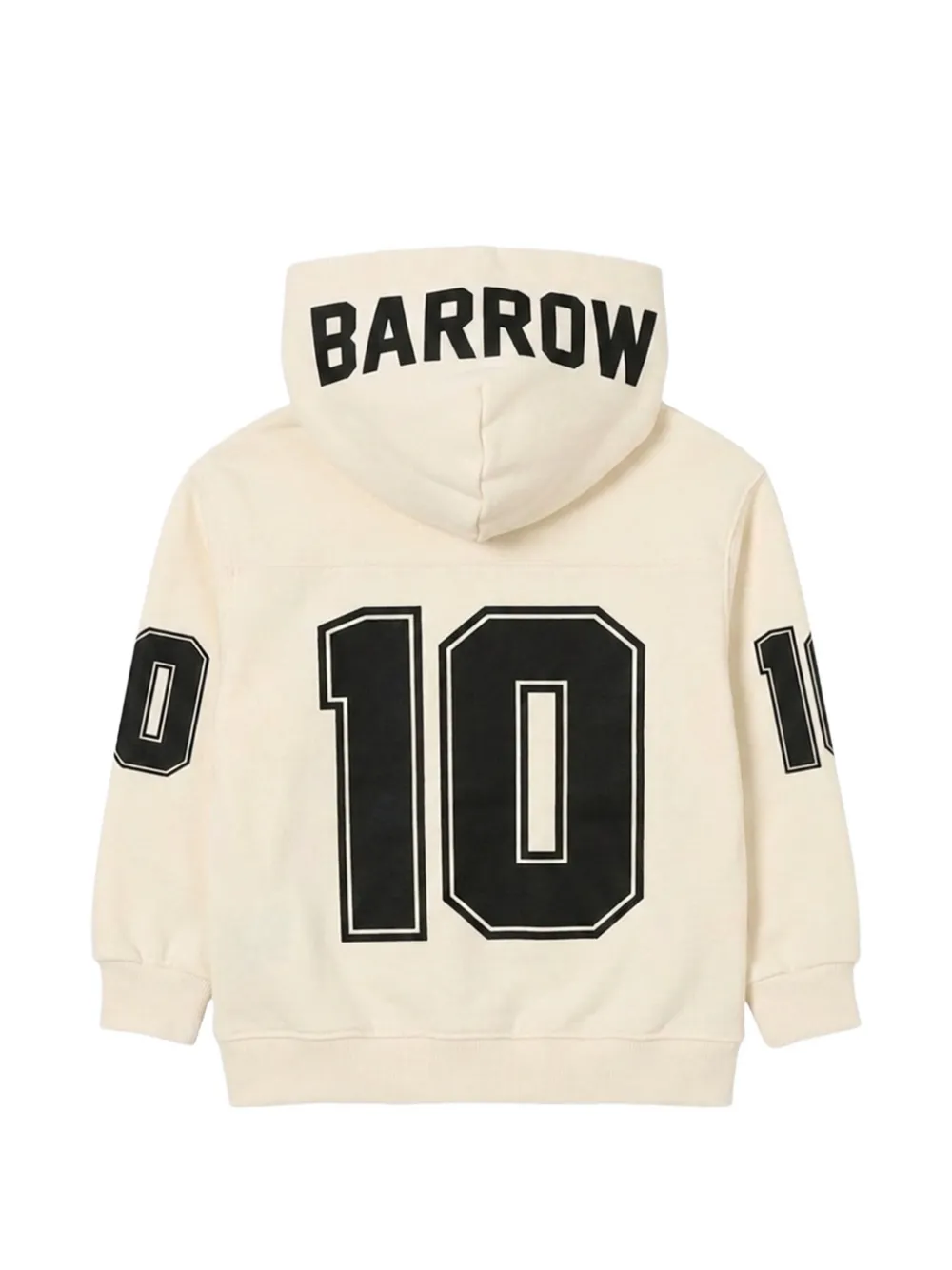 Barrow kids Jersey hoodie met logoprint Beige