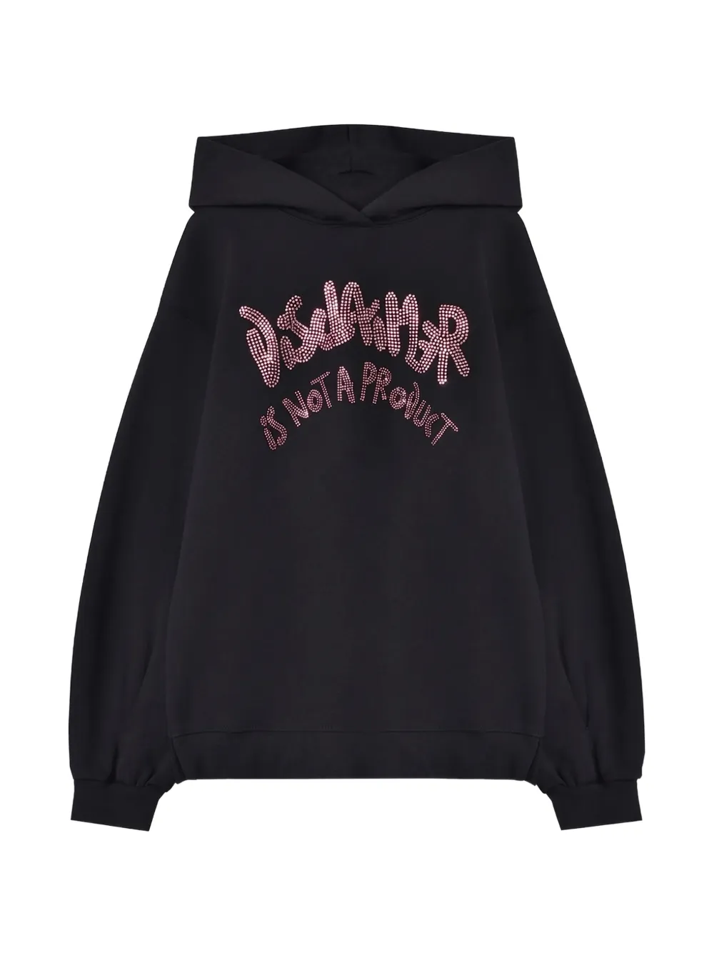 DISCLAIMER Felpa con strass - Nero