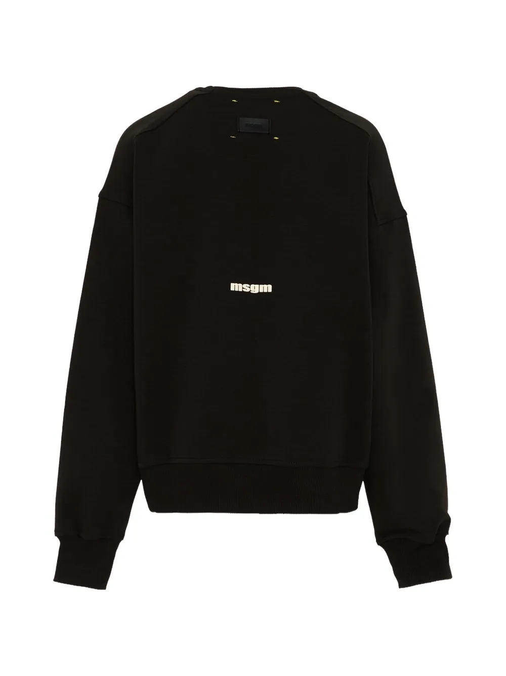 MSGM Kids Trui met logoprint en ronde hals Zwart