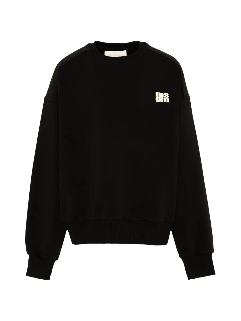 MSGM Kids Maglione girocollo con stampa - Nero