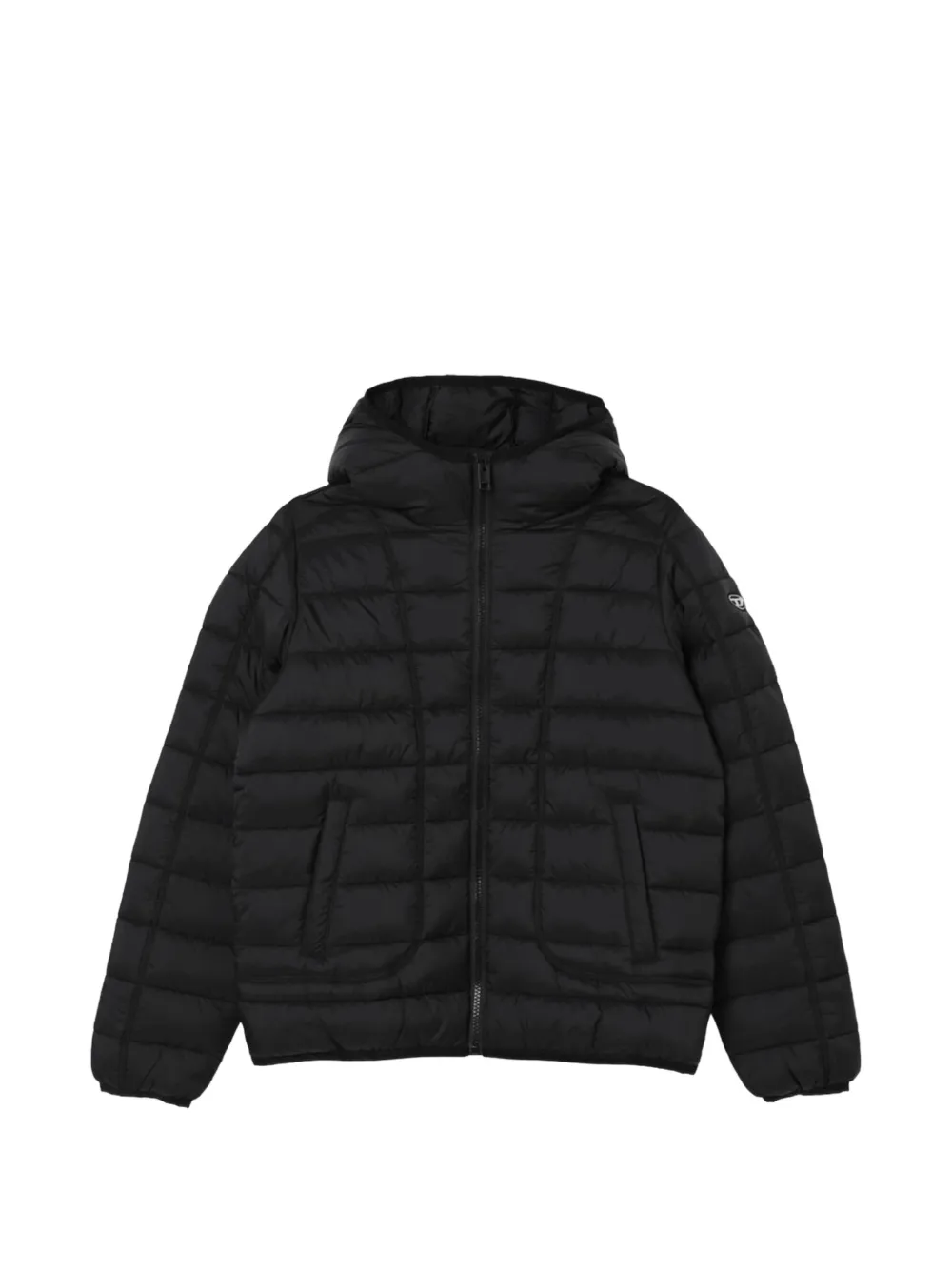 Diesel Kids Piumino trapuntato con cappuccio - Nero
