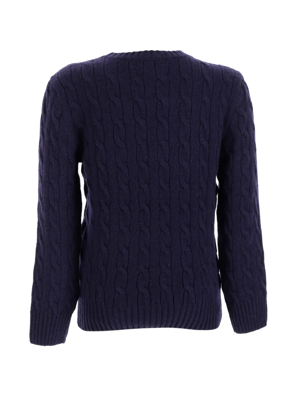 POLO RALPH LAUREN KIDS Kabelgebreide trui met geborduurd logo Blauw