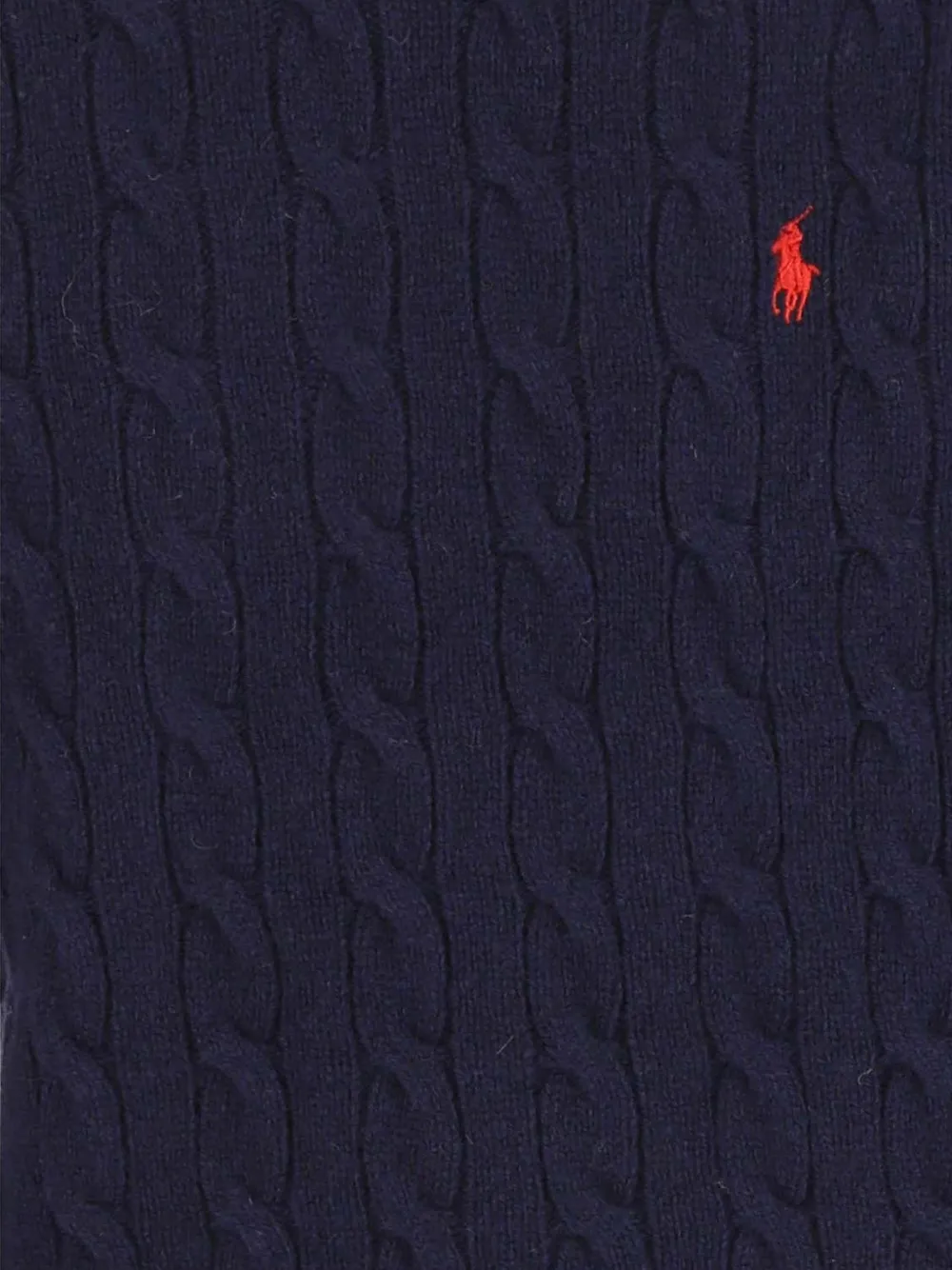 POLO RALPH LAUREN KIDS Kabelgebreide trui met geborduurd logo Blauw