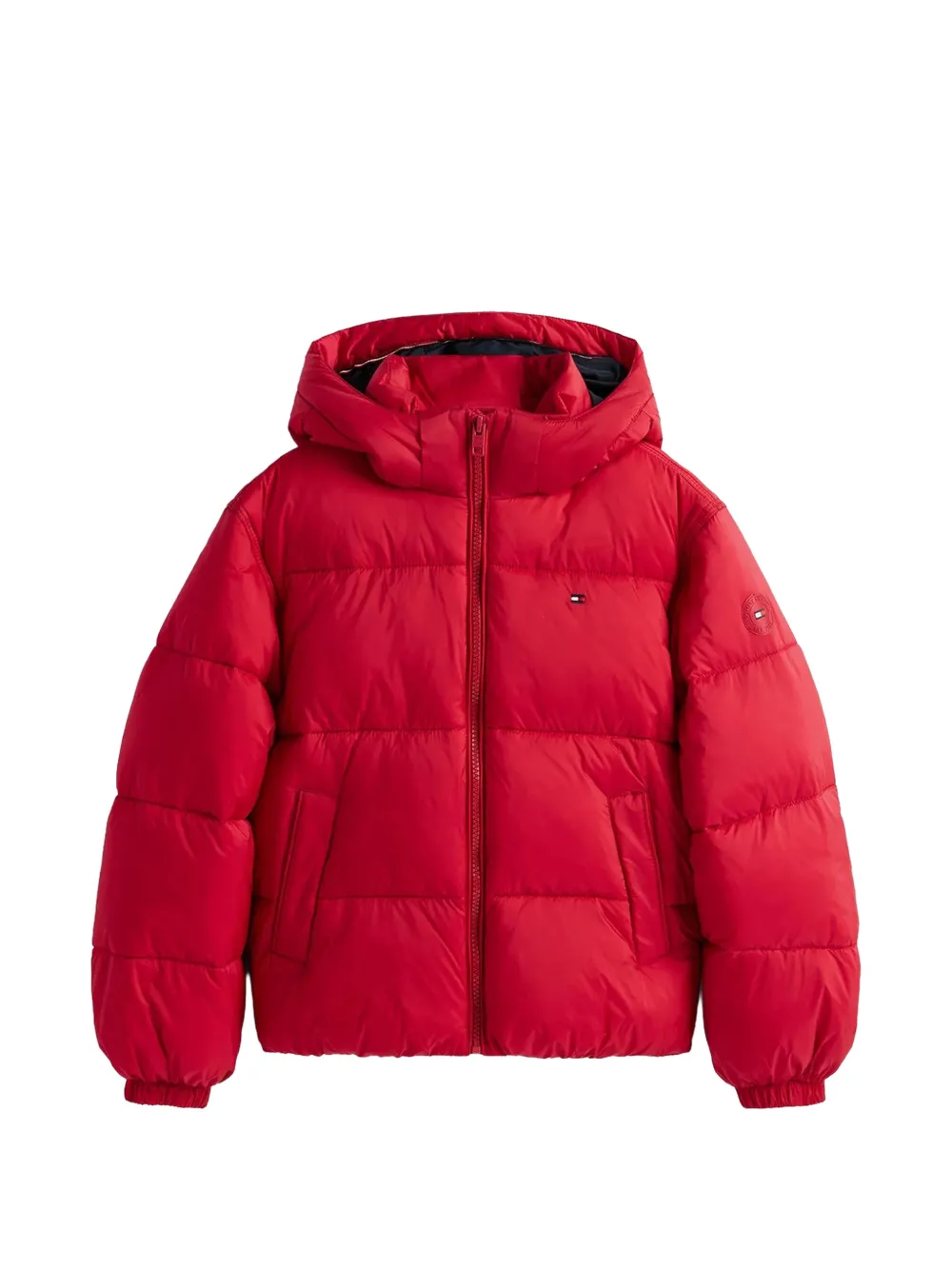 Tommy Hilfiger Junior Giacca trapuntata con cappuccio - Rosso