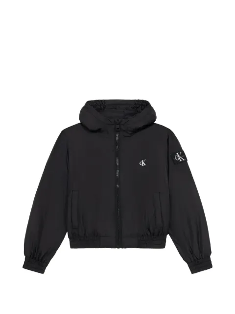 Calvin Klein Kids chamarra con capucha y parche del logo