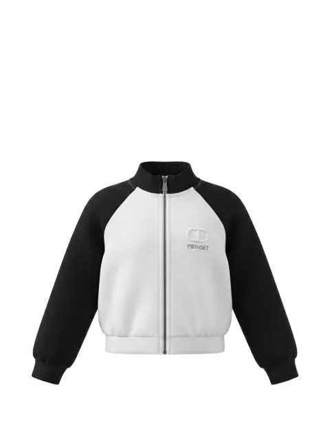TWINSET Kids logo-embroidered raglan-sleeve jacket