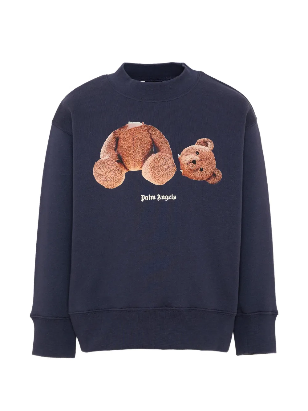 Palm Angels Kids teddy bear-print sweatshirt - Blu