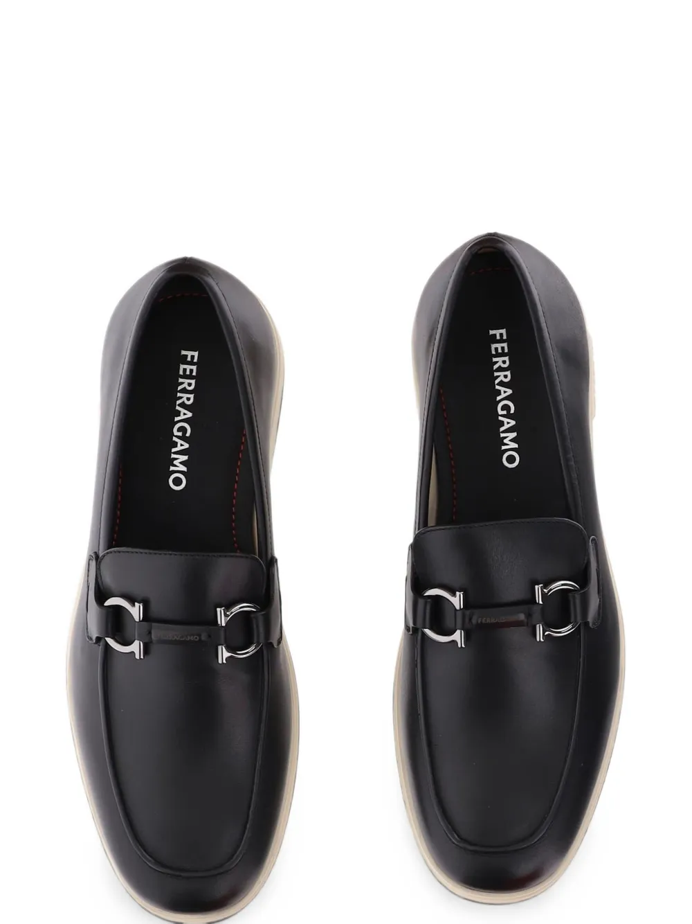 Ferragamo casual loafers with Gancini ornament Zwart