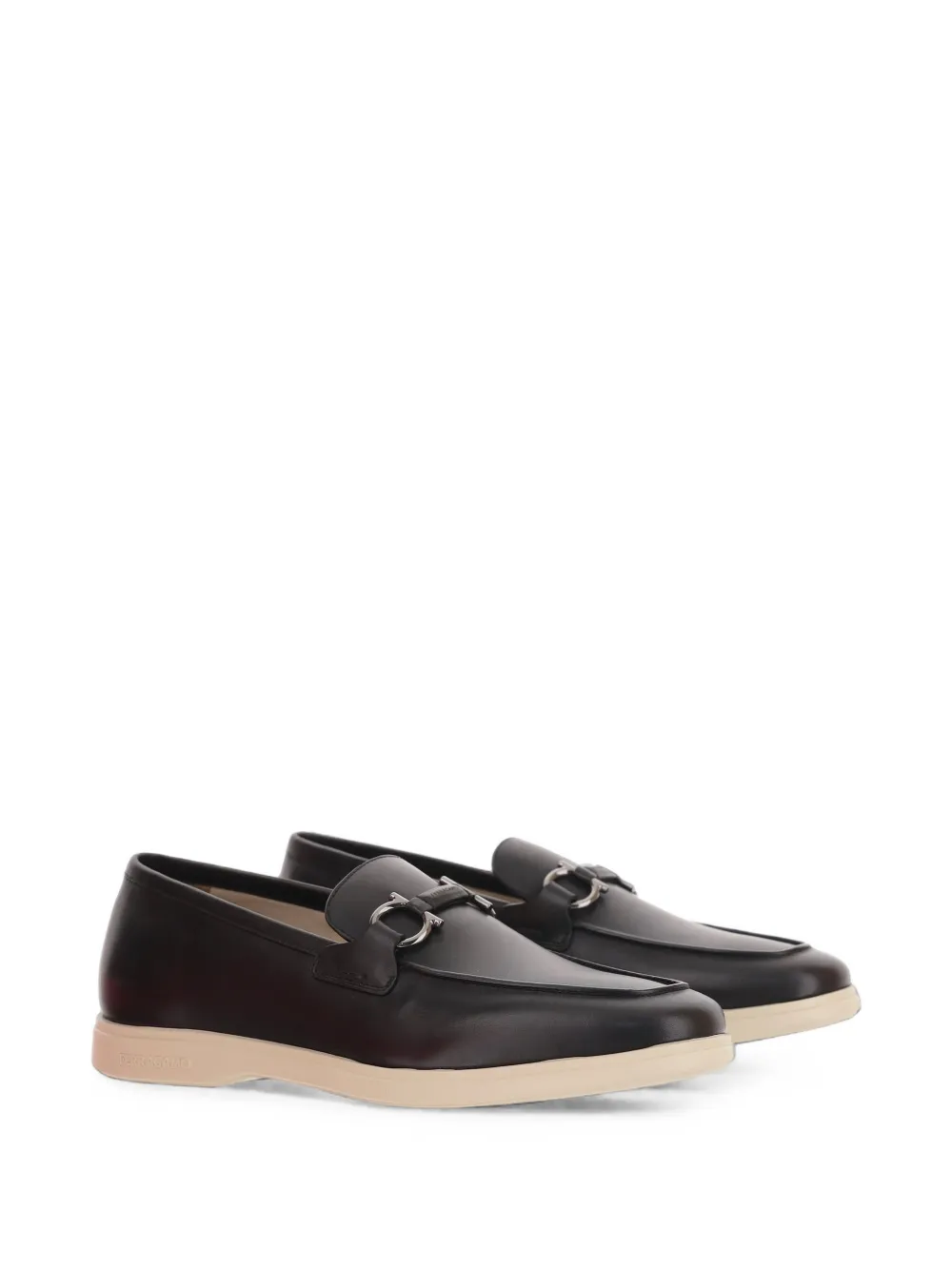 Ferragamo casual loafers with Gancini ornament Zwart