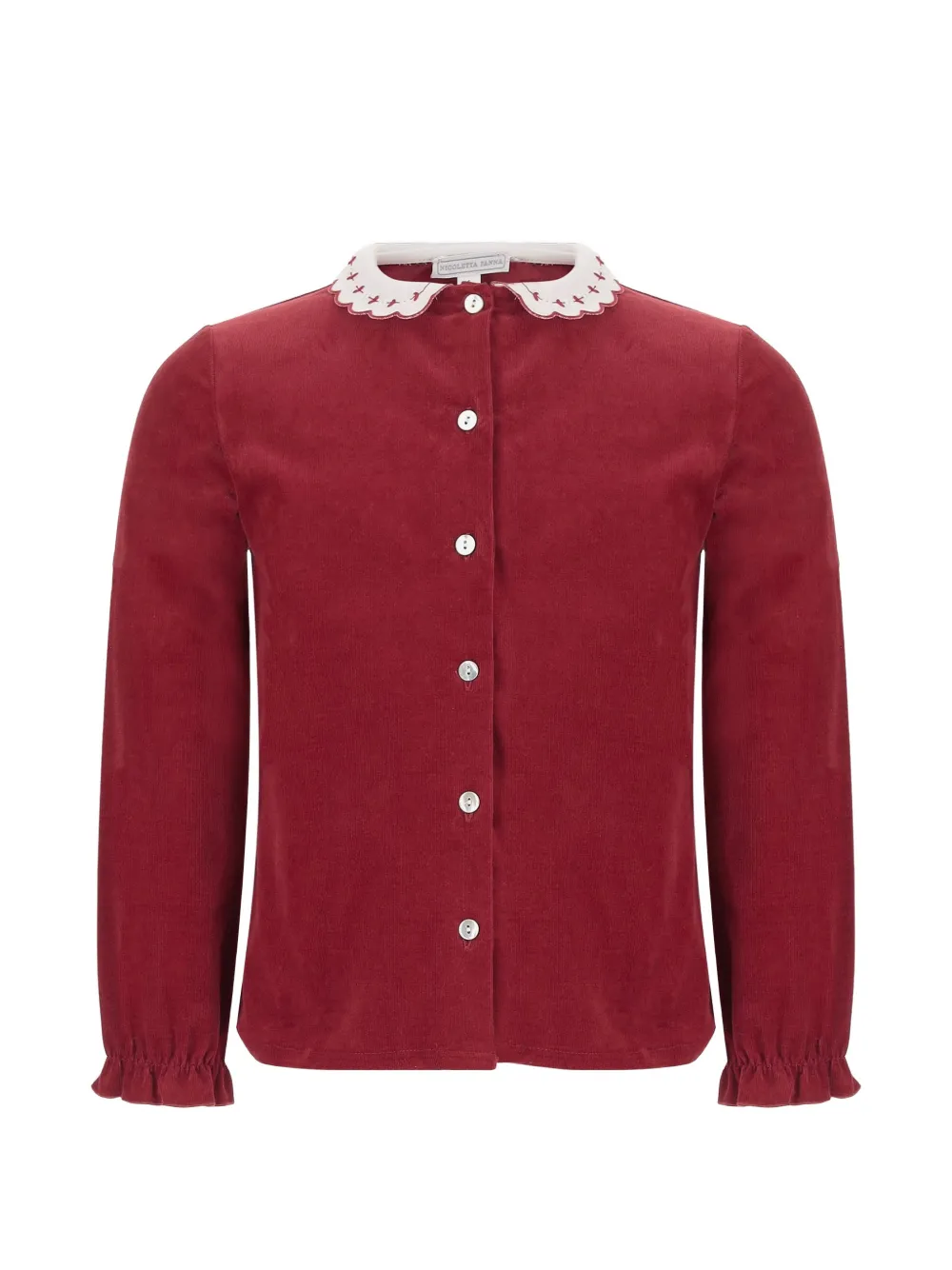 Nicoletta Fanna Camicia con colletto alla Peter Pan - Rosso