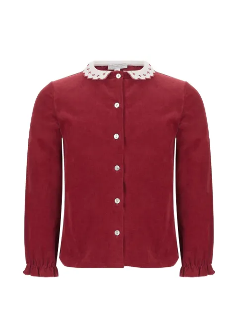 Nicoletta Fanna embroidered Peter Pan collar shirt