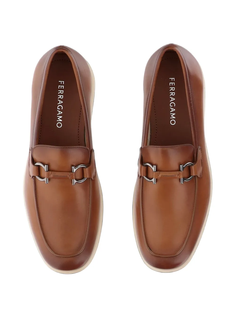 Ferragamo casual loafers with Gancini ornament Bruin