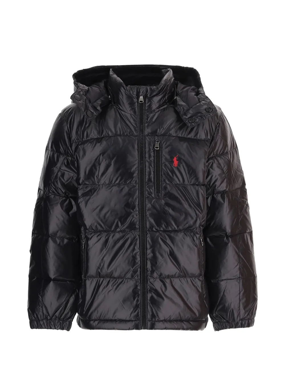 POLO RALPH LAUREN KIDS padded hooded jacket - Nero