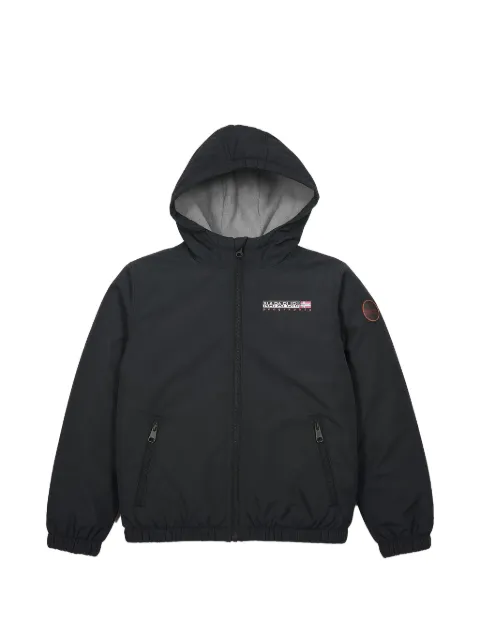 Napapijri Kids logo-print hooded jacket