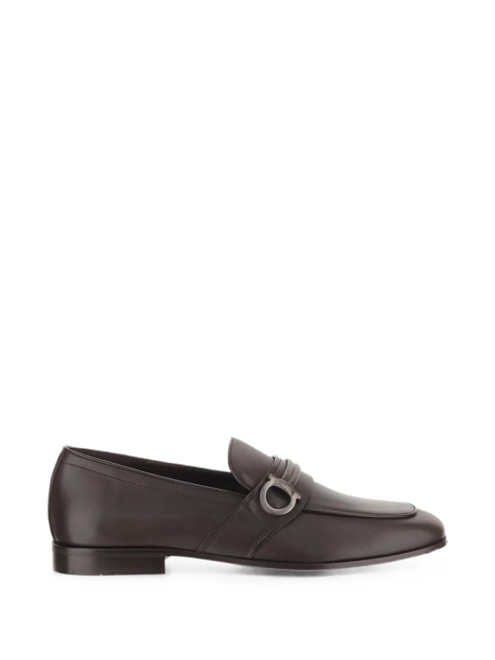 Ferragamo Gancini ornament moccasins - Marrone