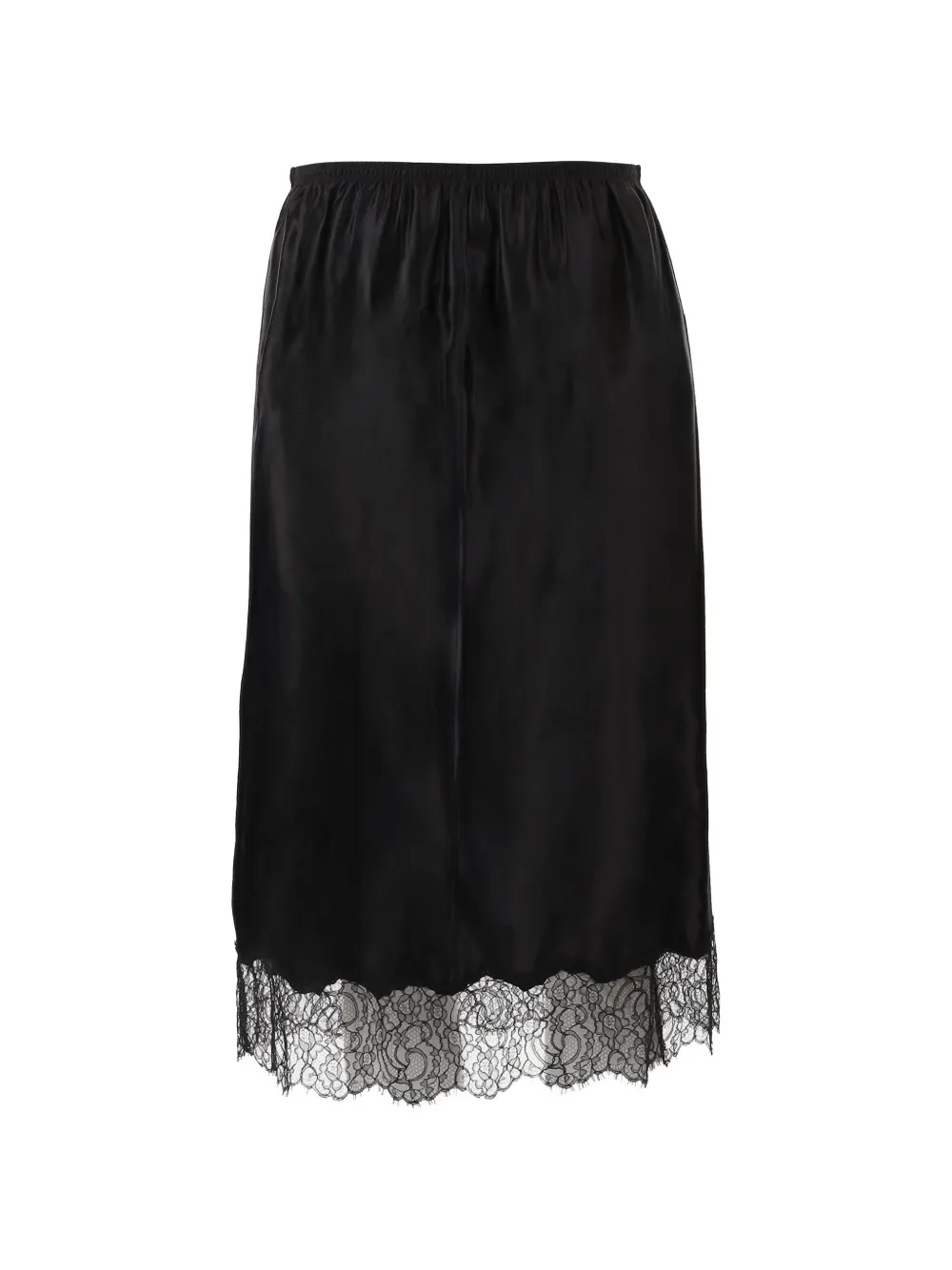 Carven Lace-trimmed Wool Skirt in Black, view 2
